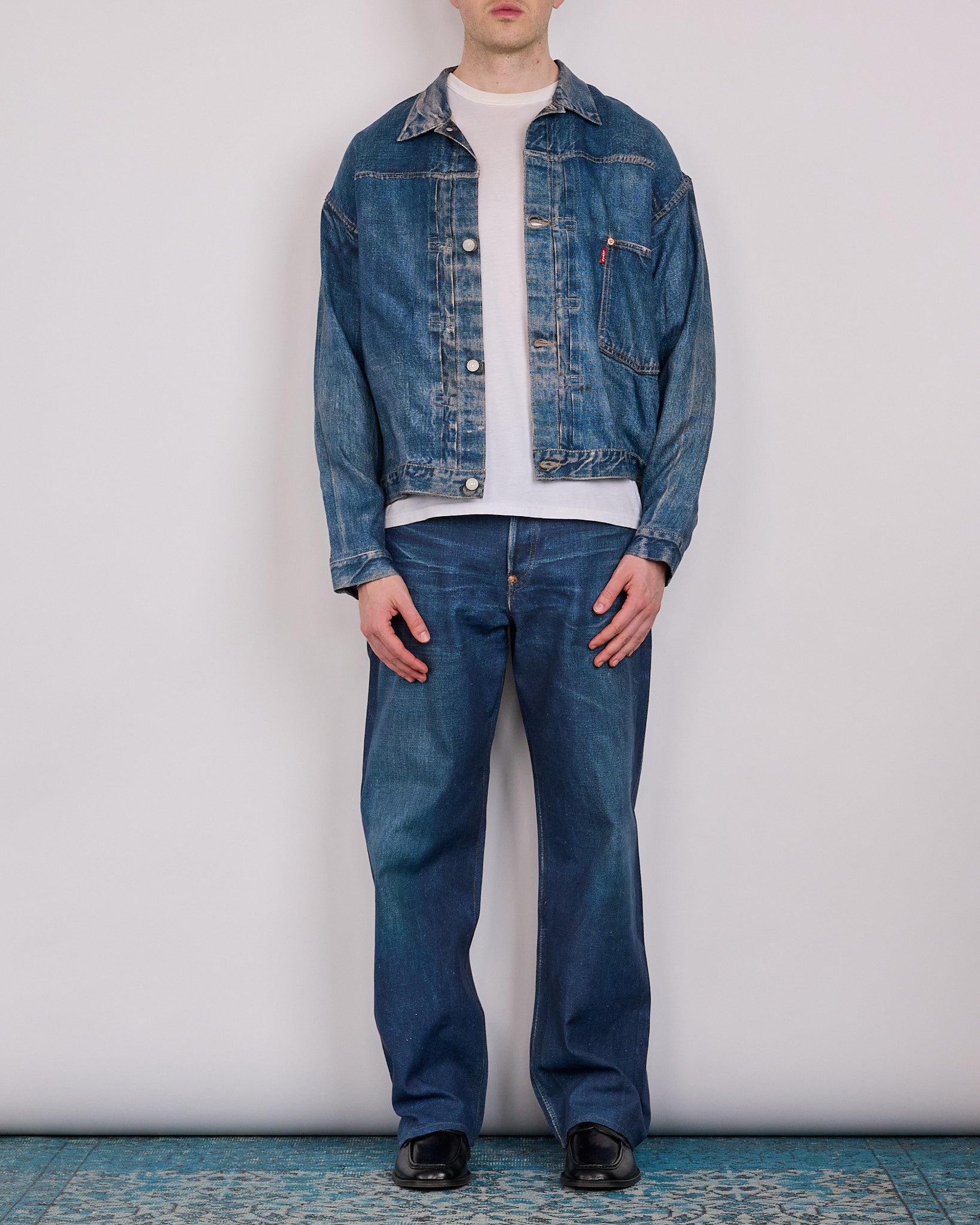 Junya Watanabe MAN Levi's BerBer Print Linen-Cotton Jean Indigo
