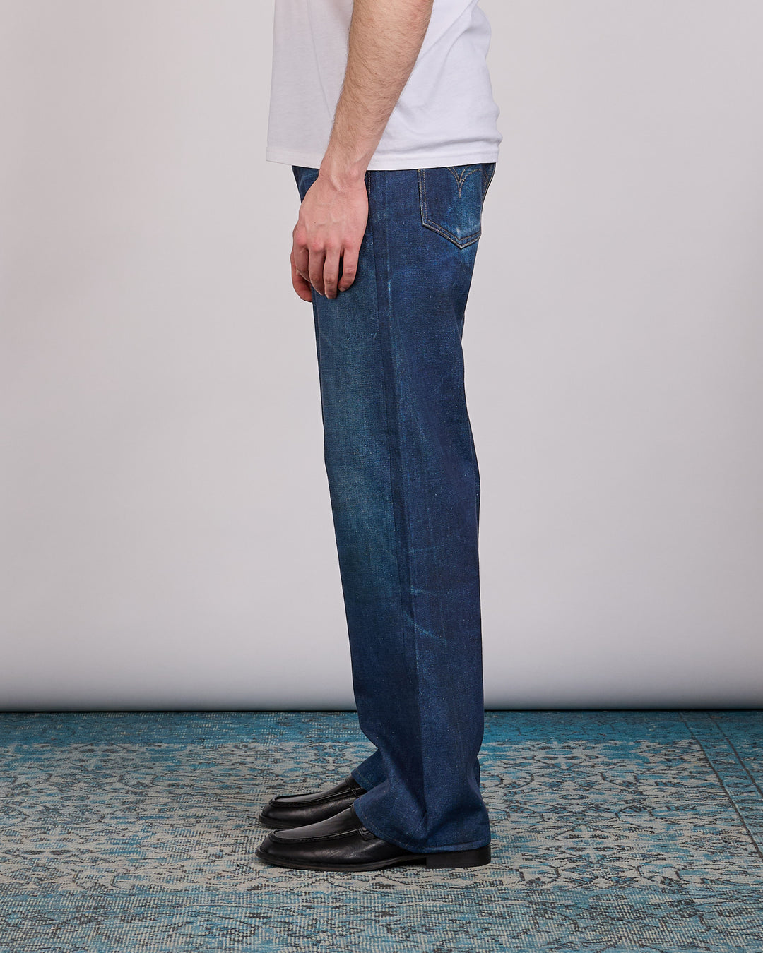 Junya Watanabe MAN Levi's BerBer Print Linen-Cotton Jean Indigo