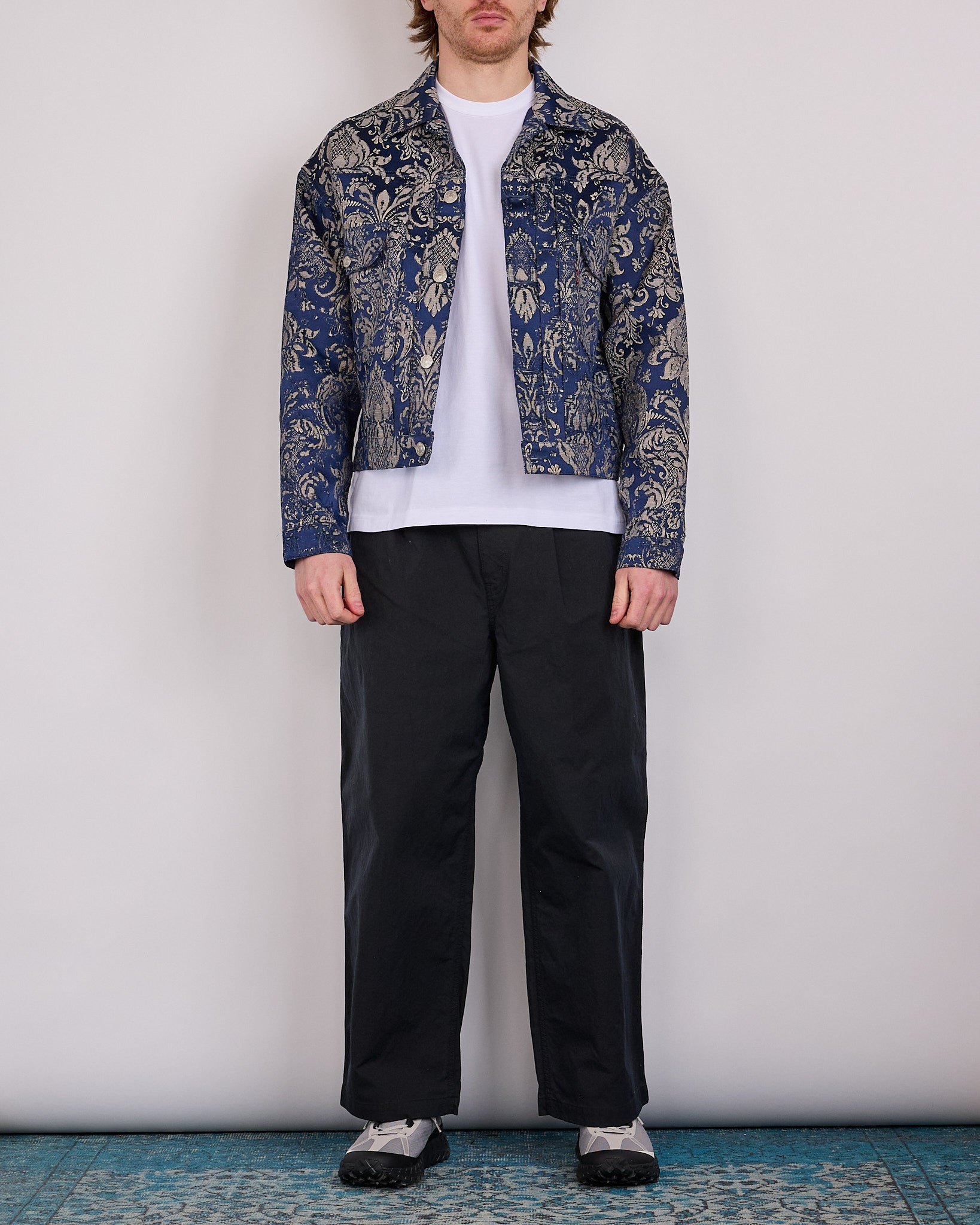 Junya Watanabe MAN x Levi's Damask Trucker Jacket Navy Beige – LESS 17