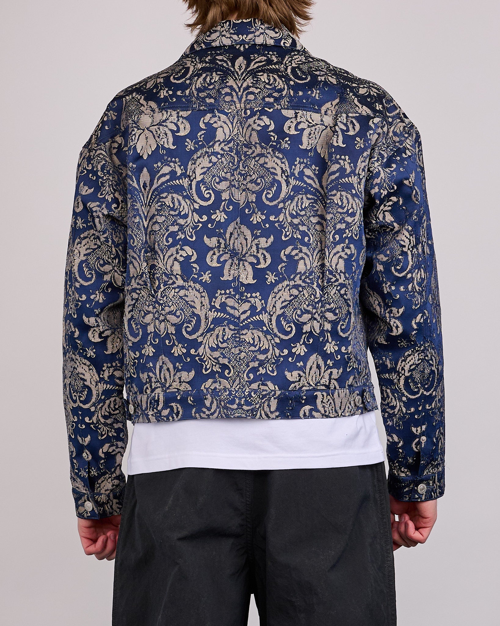 Junya Watanabe MAN x Levi's Damask Trucker Jacket Navy Beige – LESS 17
