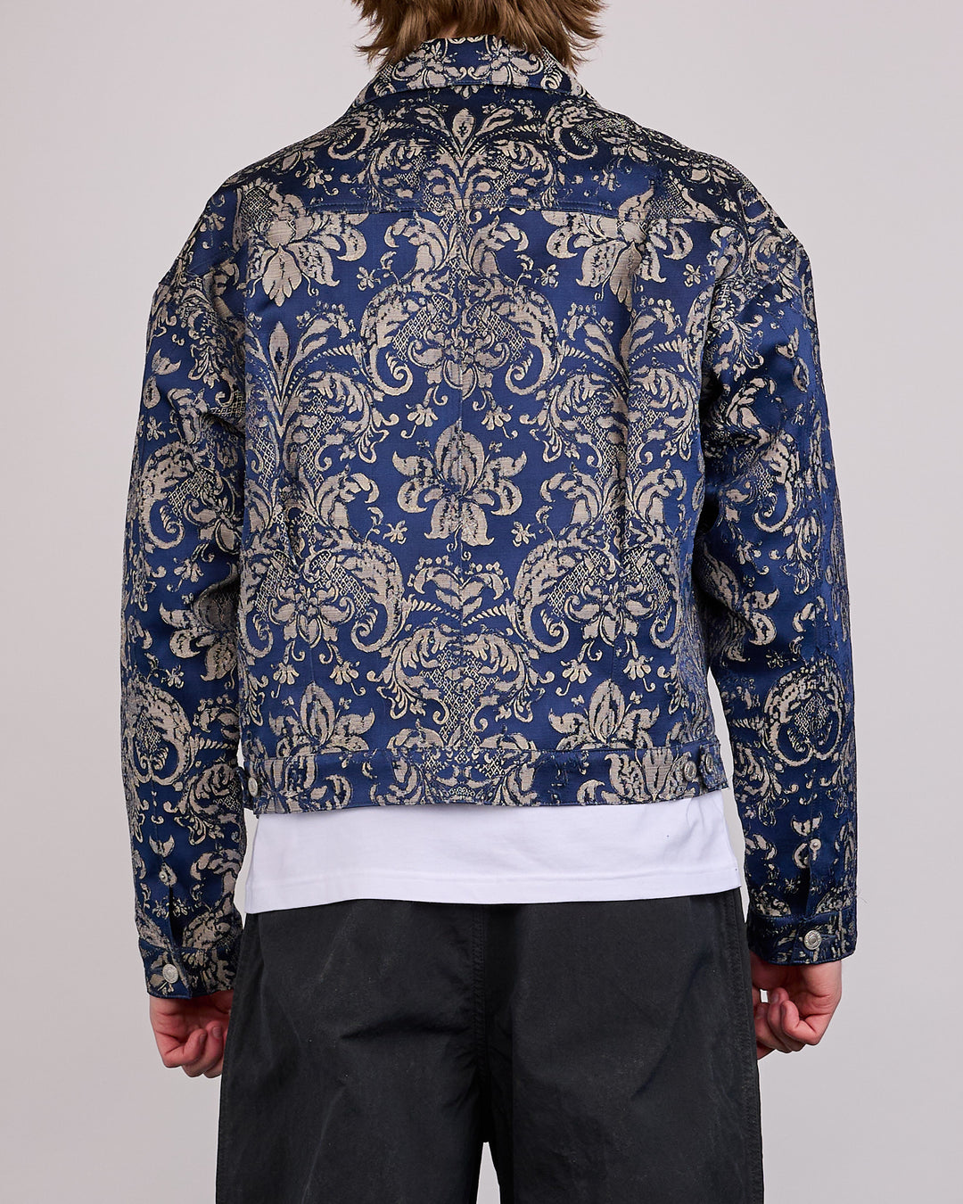 Junya Watanabe MAN x Levi's Damask Trucker Jacket Navy Beige
