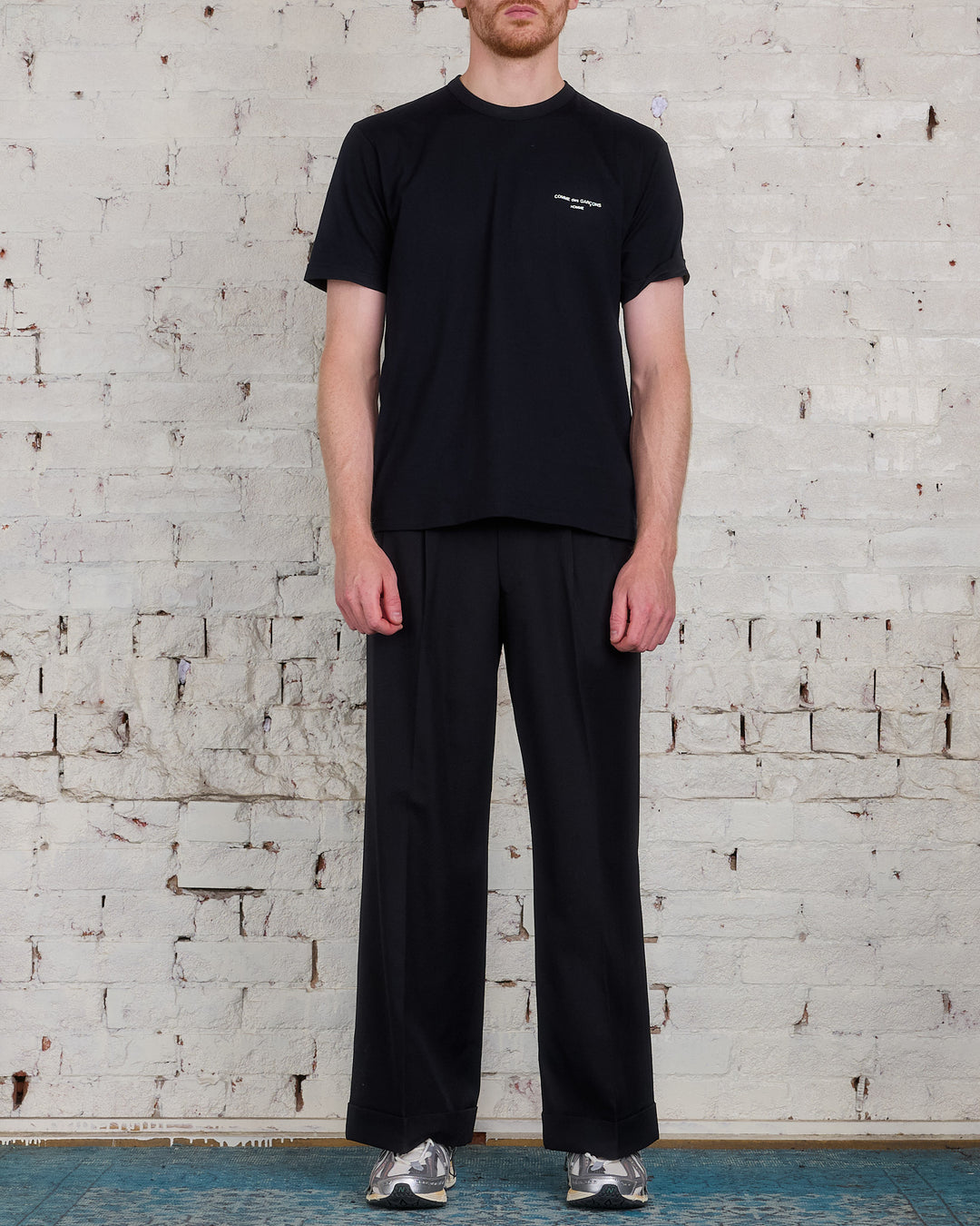 Junya Watanabe MAN Wool Serge Double Pleated Trouser Black