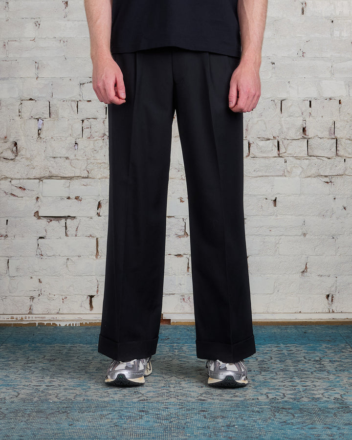 Junya Watanabe MAN Wool Serge Double Pleated Trouser Black