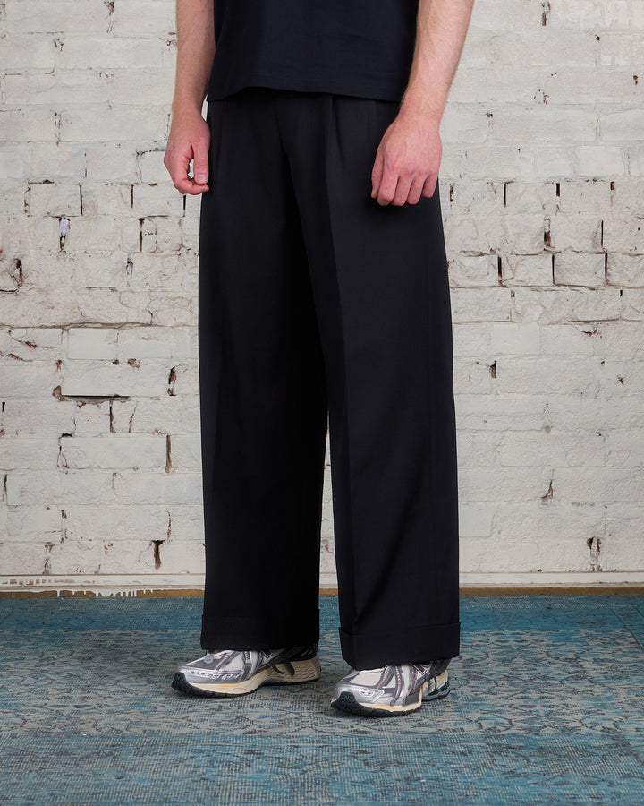 Junya Watanabe MAN Wool Serge Double Pleated Trouser Black