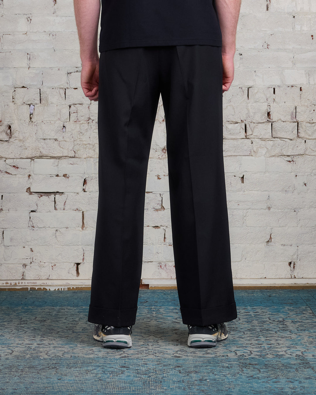 Junya Watanabe MAN Wool Serge Double Pleated Trouser Black