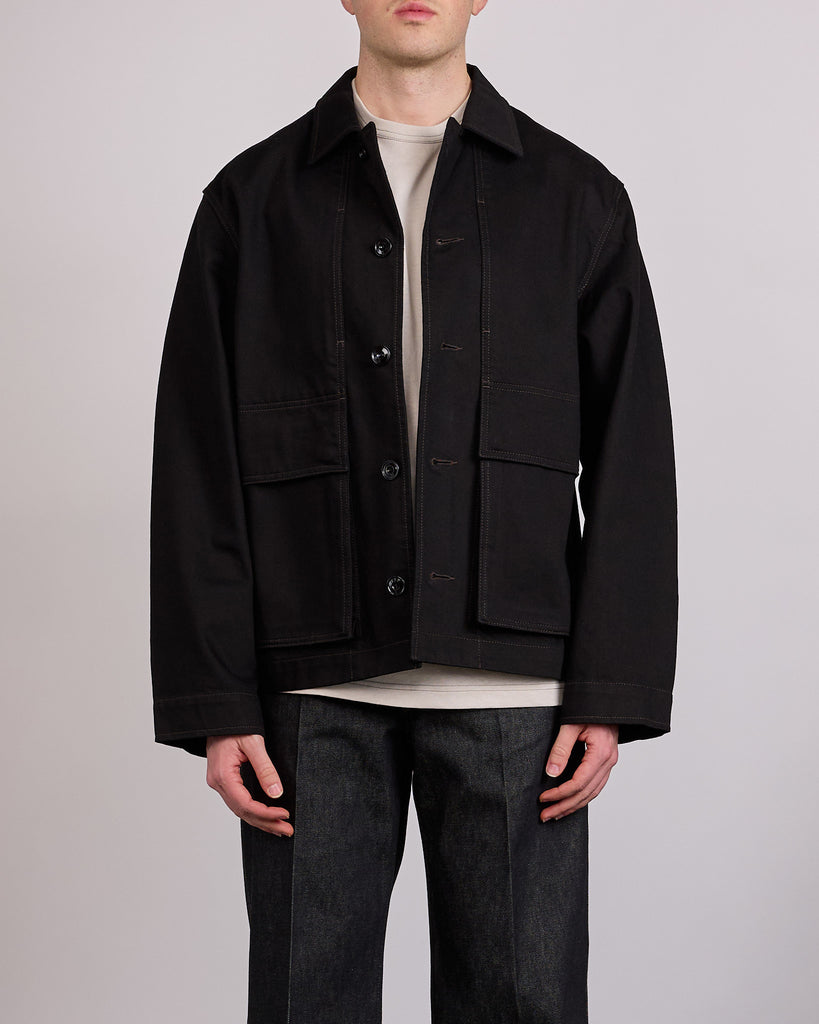 LEMAIRE Boxy Jacket Heavy Black Denim – LESS 17
