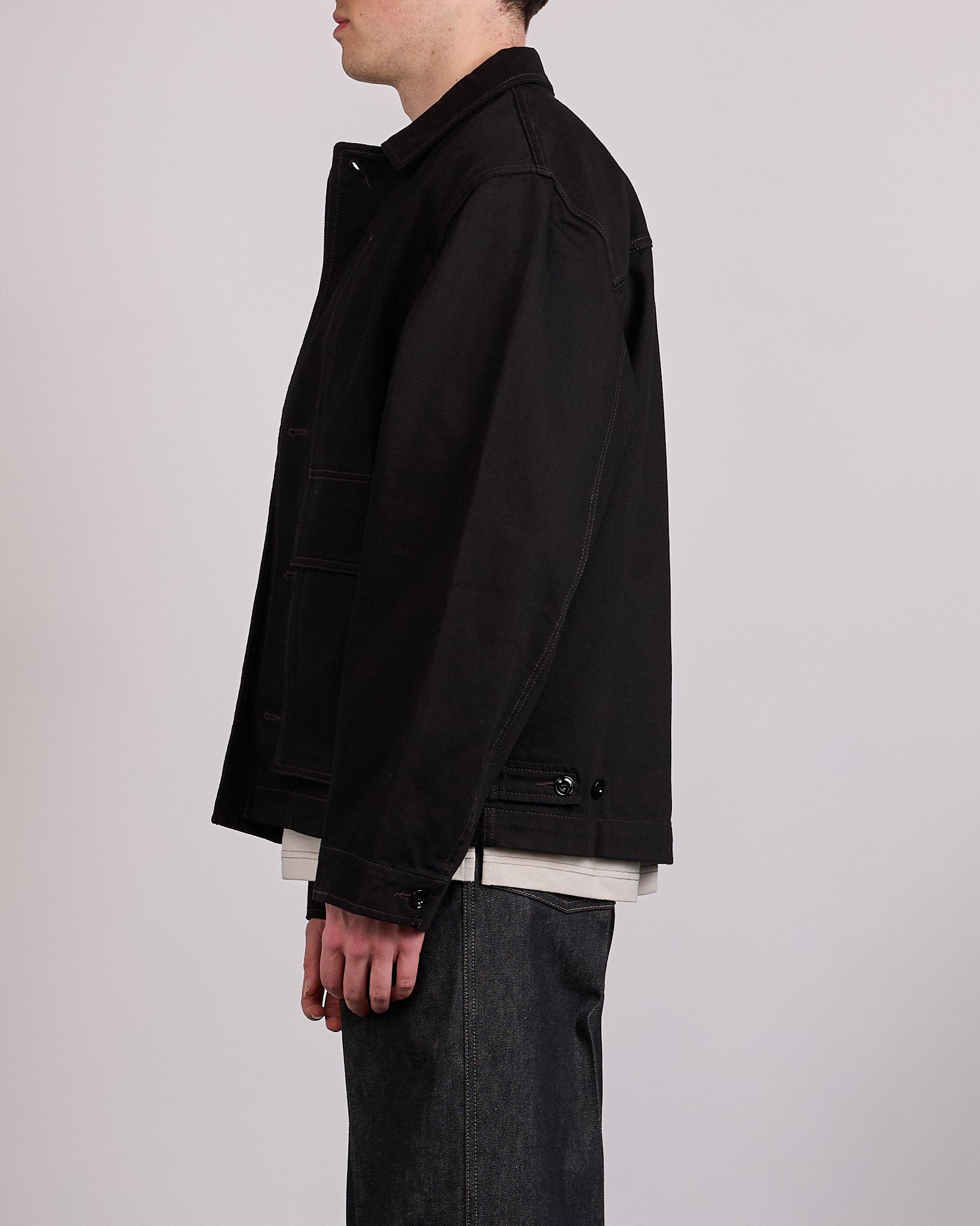 LEMAIRE Boxy Jacket Heavy Black Denim – LESS 17