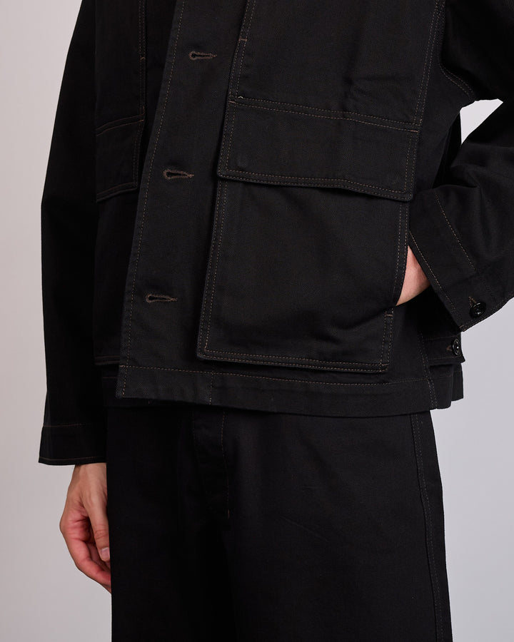 LEMAIRE Boxy Jacket Heavy Denim Black