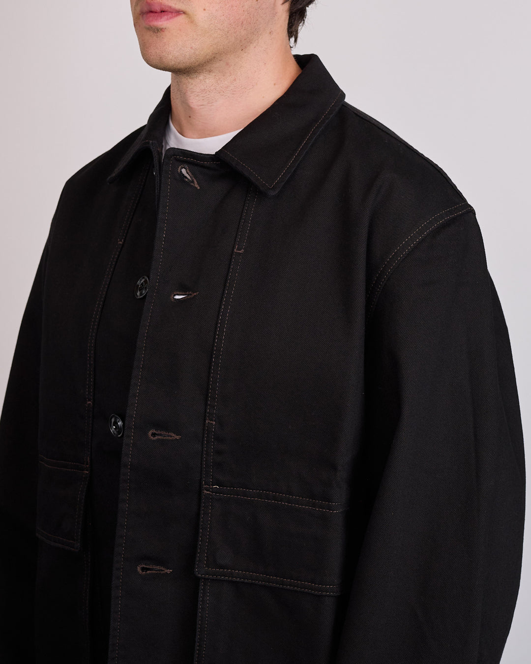 LEMAIRE Boxy Jacket Heavy Denim Black