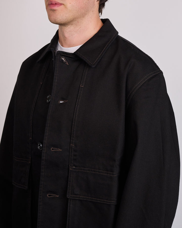 LEMAIRE Boxy Jacket Heavy Denim Black