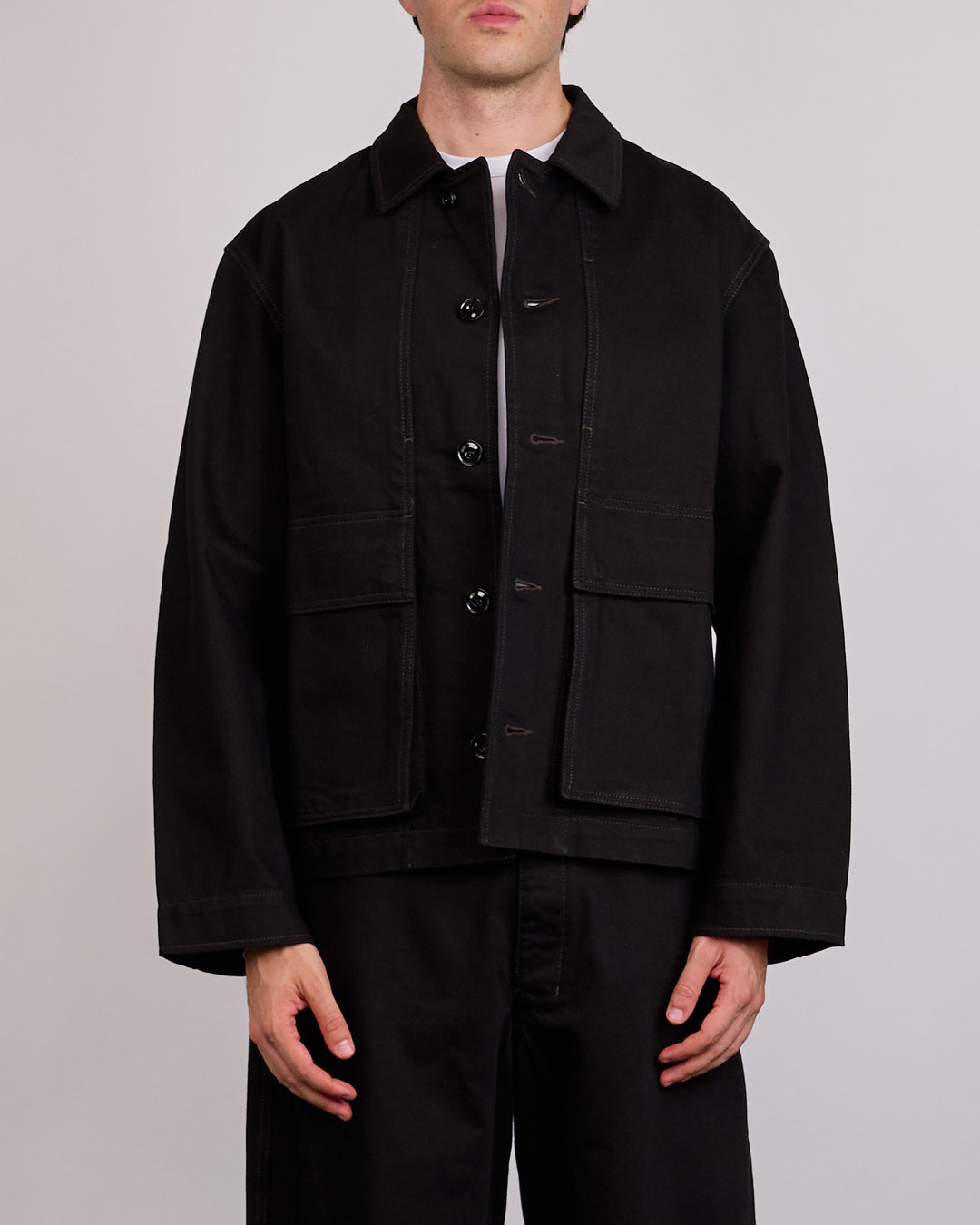 LEMAIRE Boxy Jacket Heavy Denim Black