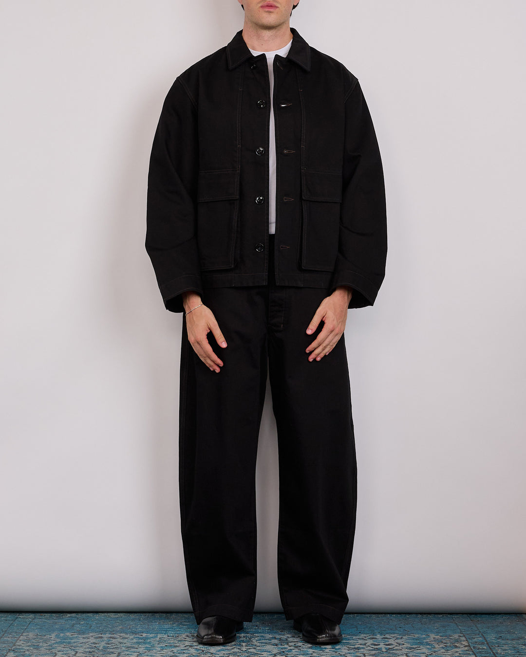 LEMAIRE Boxy Jacket Heavy Denim Black