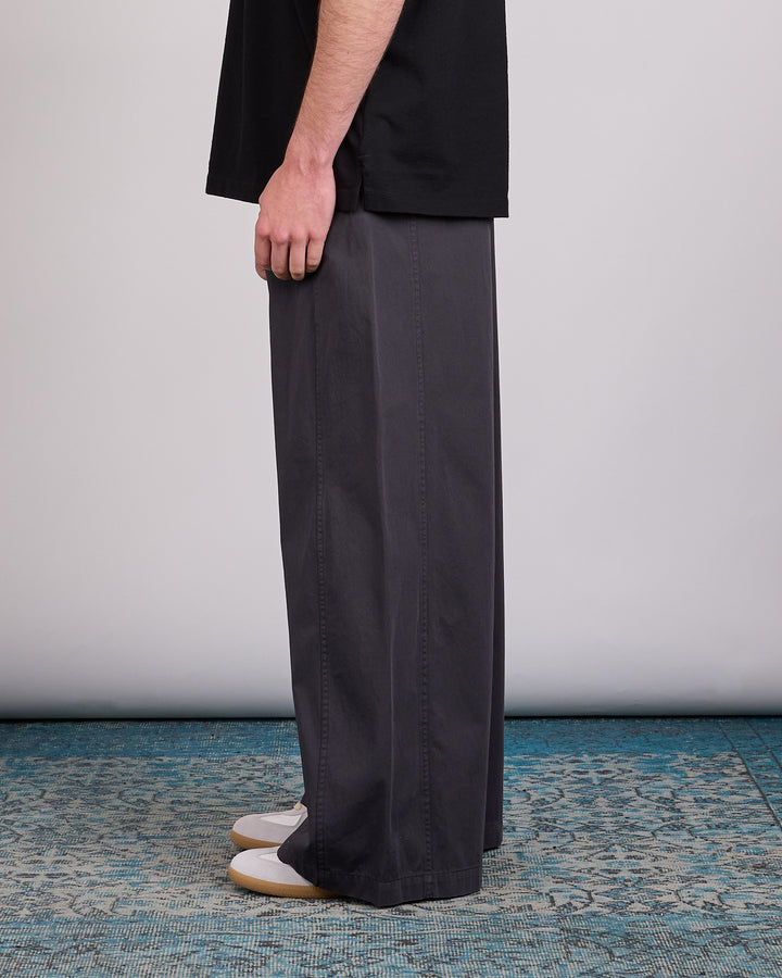 LEMAIRE Compact Cotton Twill Maxi Utility Pant Coal