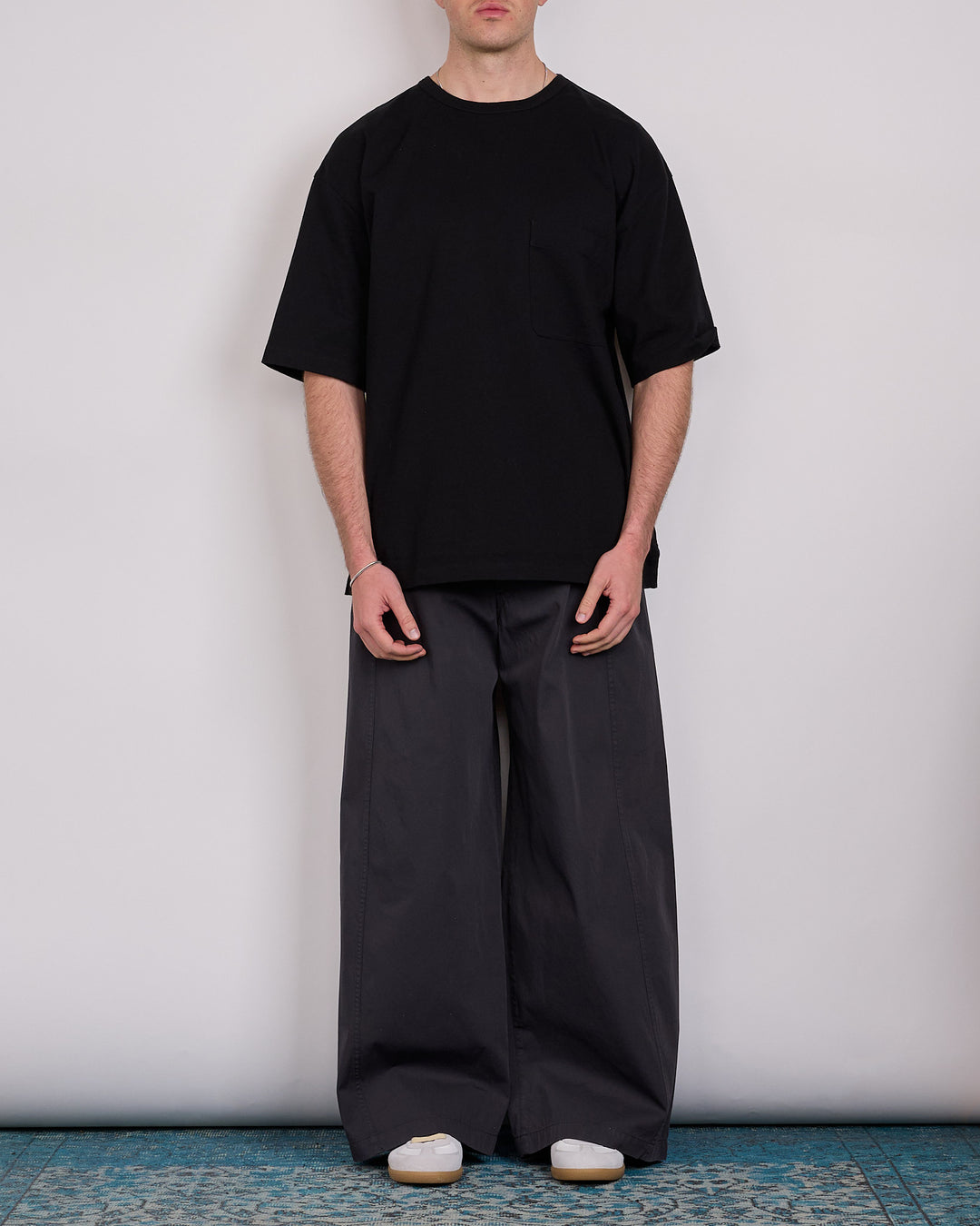LEMAIRE Compact Cotton Twill Maxi Utility Pant Coal