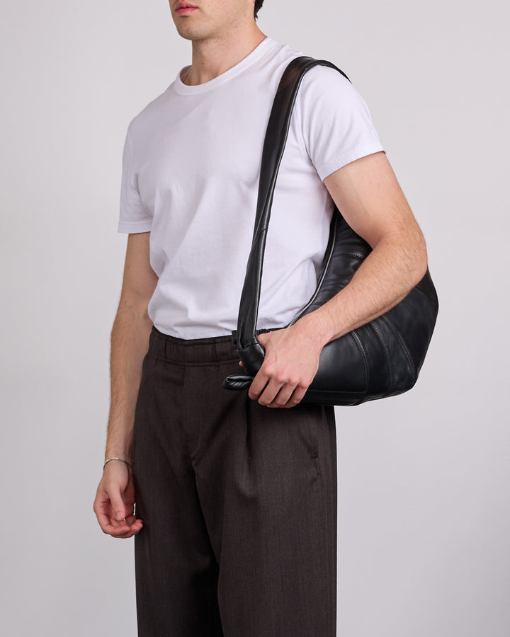 LEMAIRE Croissant Bag Large Nappa Leather Black