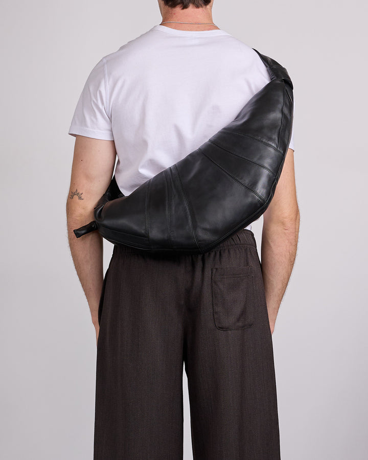 LEMAIRE Croissant Bag Large Nappa Leather Black