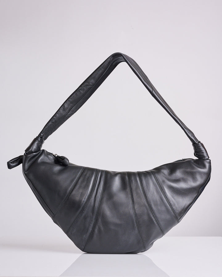 LEMAIRE Croissant Bag Large Nappa Leather Black
