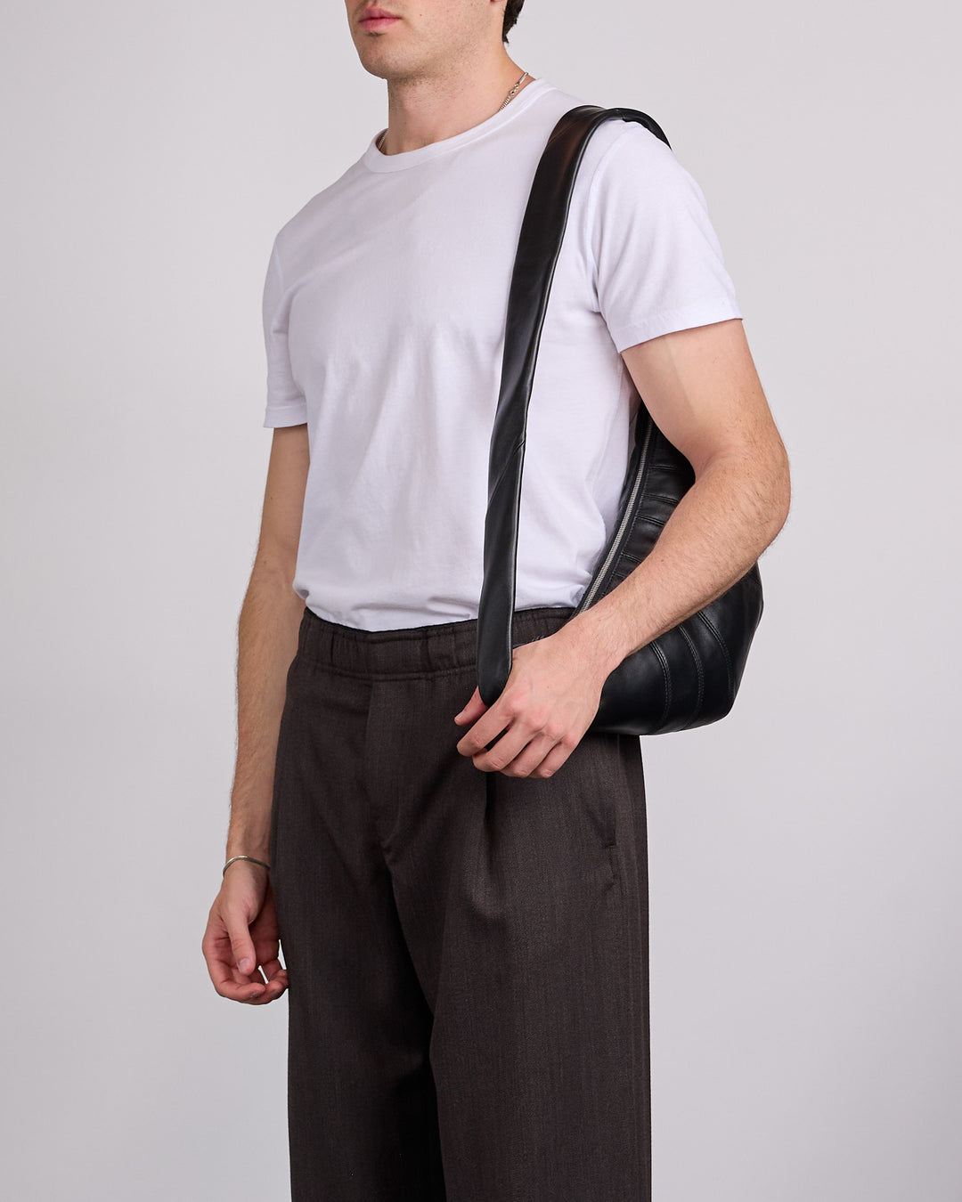 LEMAIRE Croissant Bag Medium Nappa Leather Black