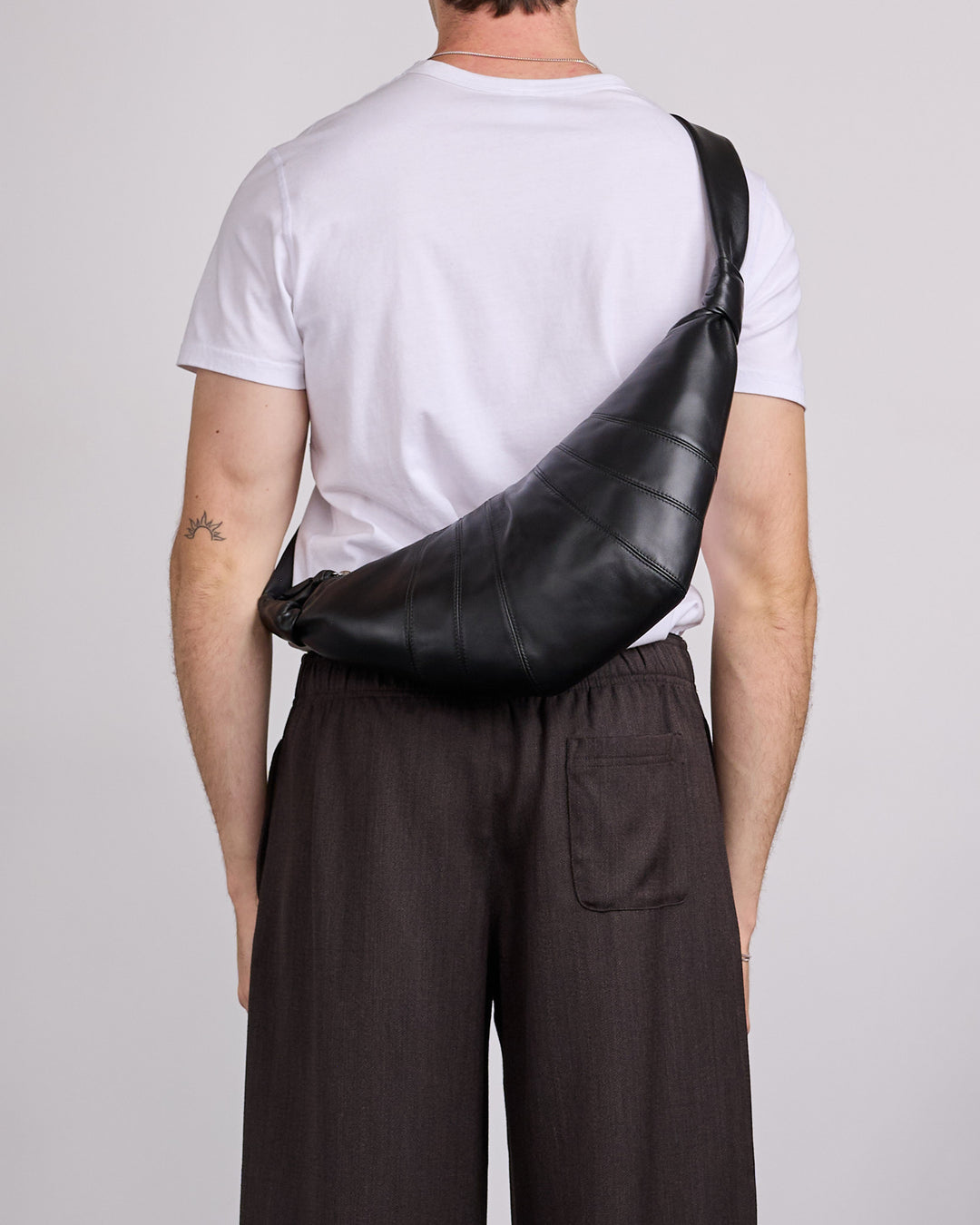 LEMAIRE Croissant Bag Medium Nappa Leather Black
