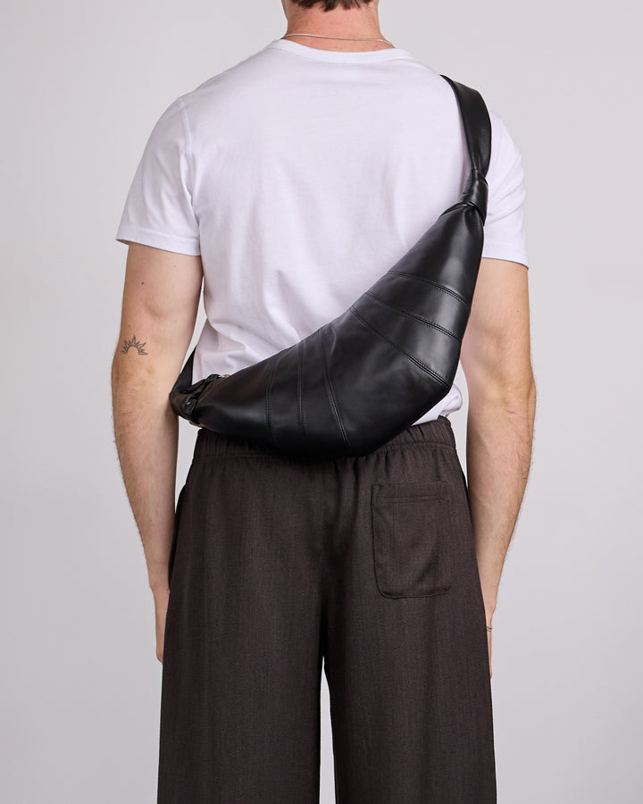LEMAIRE Croissant Bag Medium Nappa Leather Black