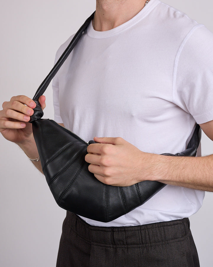 LEMAIRE Croissant Bag Small Nappa Leather Black