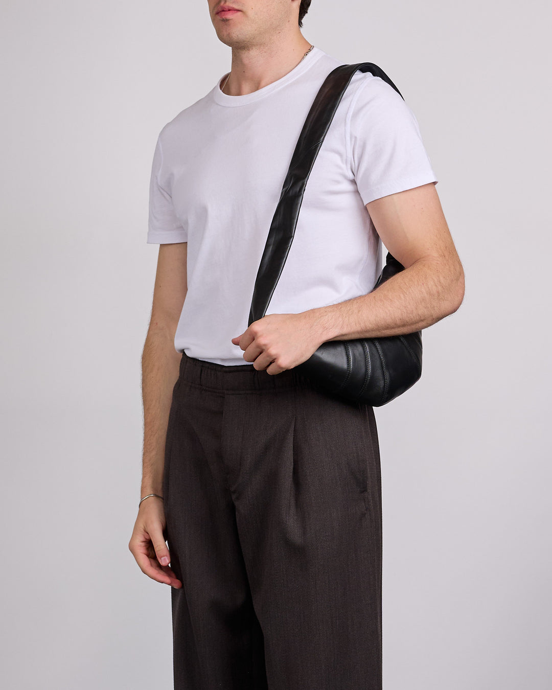 LEMAIRE Croissant Bag Small Nappa Leather Black