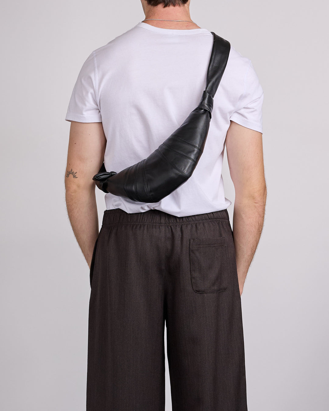 LEMAIRE Croissant Bag Small Nappa Leather Black