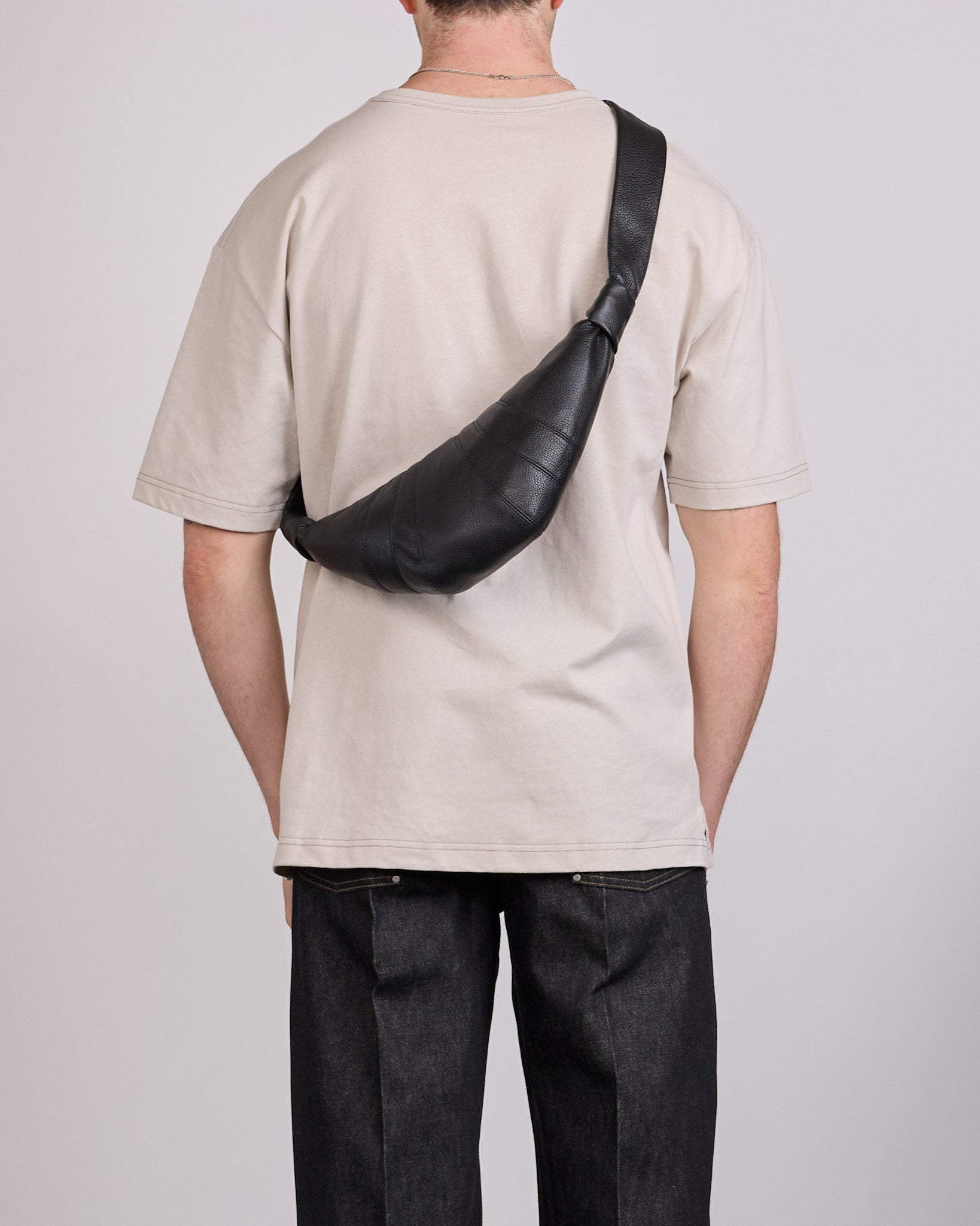 LEMAIRE Croissant Bag Small Soft Grain Leather Black – LESS 17