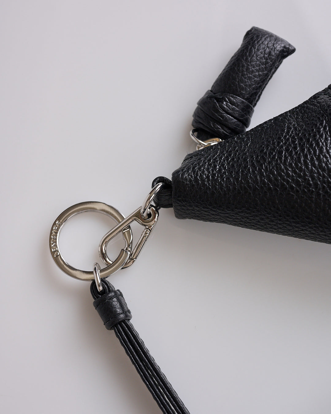 LEMAIRE Crossbody Croissant Coin Bag Black