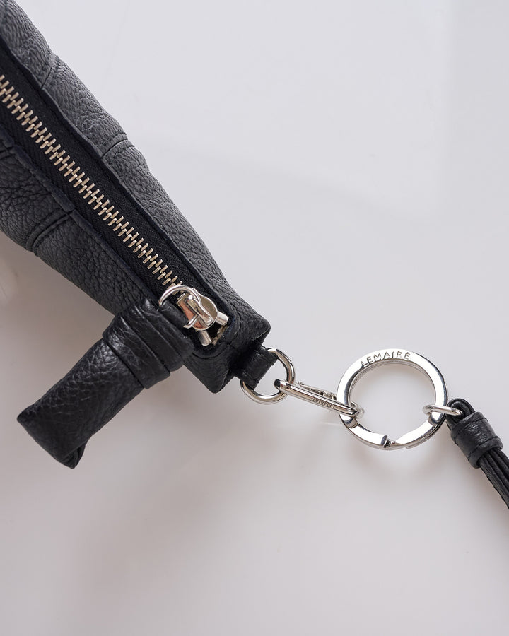 LEMAIRE Crossbody Croissant Coin Bag Black