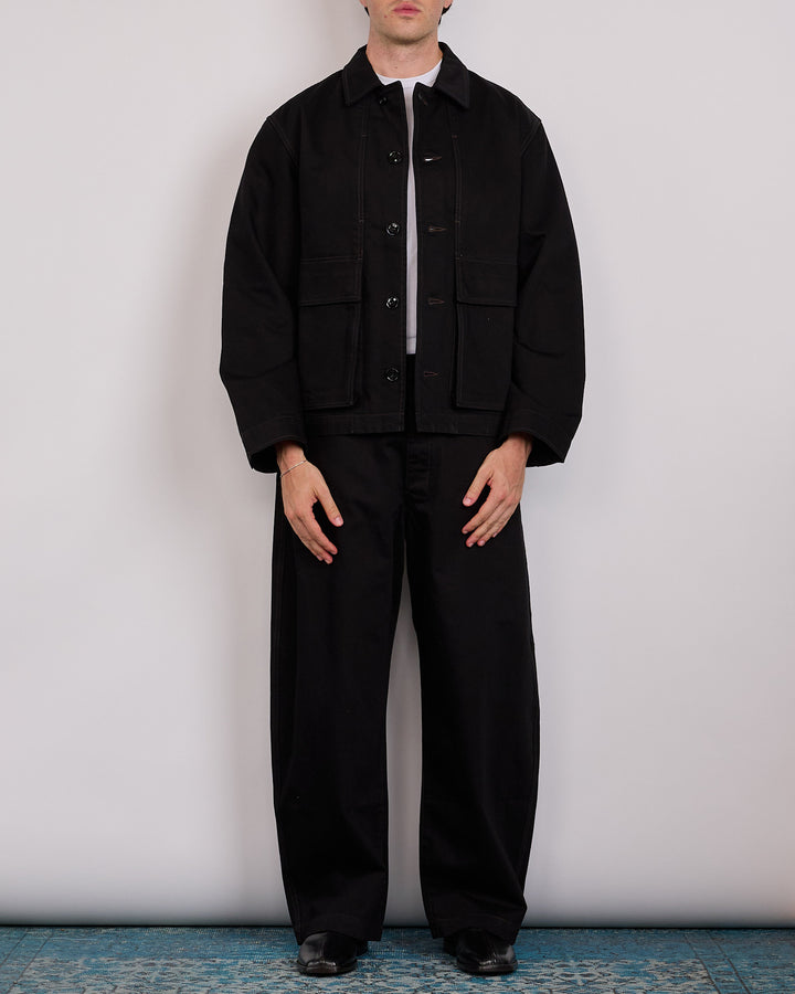 LEMAIRE Denim Maxi Workwear Pant Black