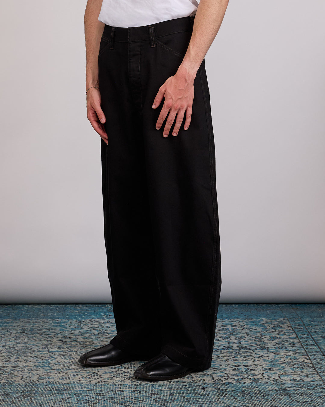 LEMAIRE Denim Maxi Workwear Pant Black