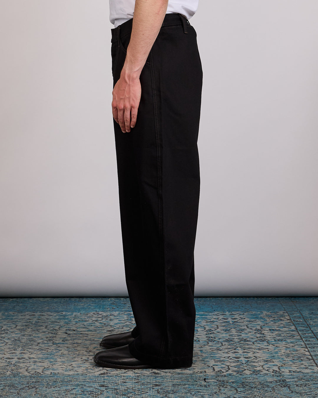 LEMAIRE Denim Maxi Workwear Pant Black