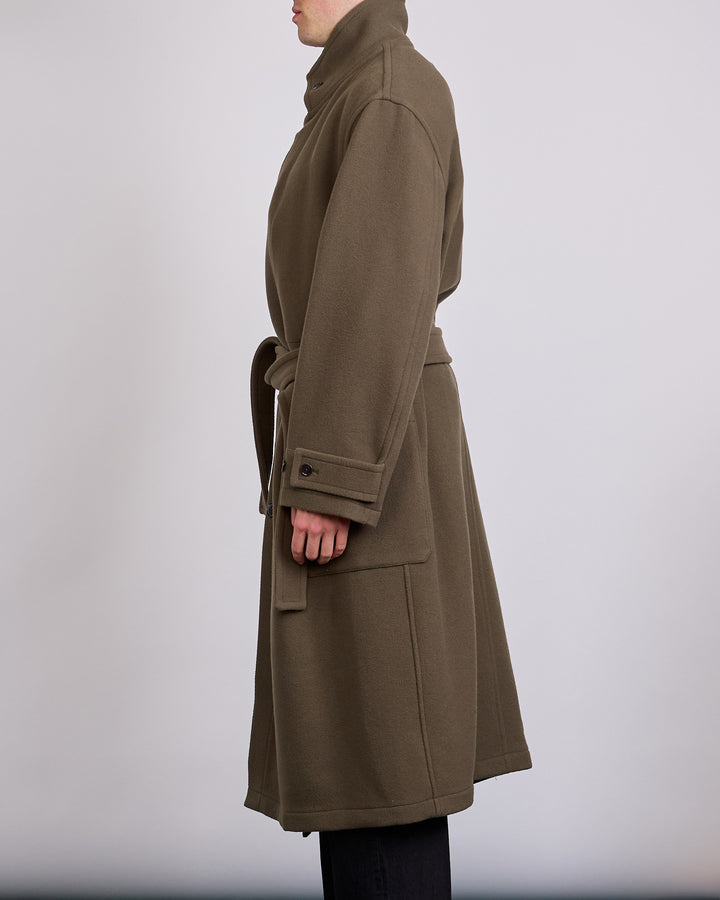 LEMAIRE Double Wool Wrap Coat Thyme