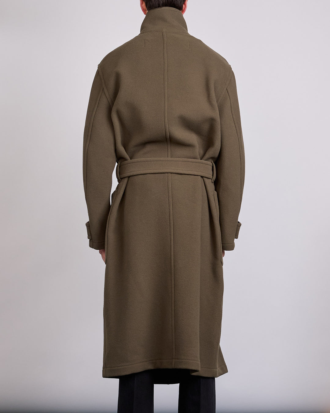 LEMAIRE Double Wool Wrap Coat Thyme