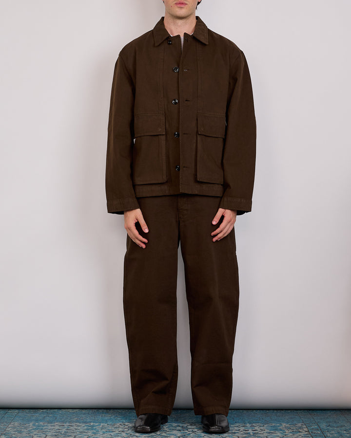 LEMAIRE Heavy Broken Twill Boxy Jacket Risretto
