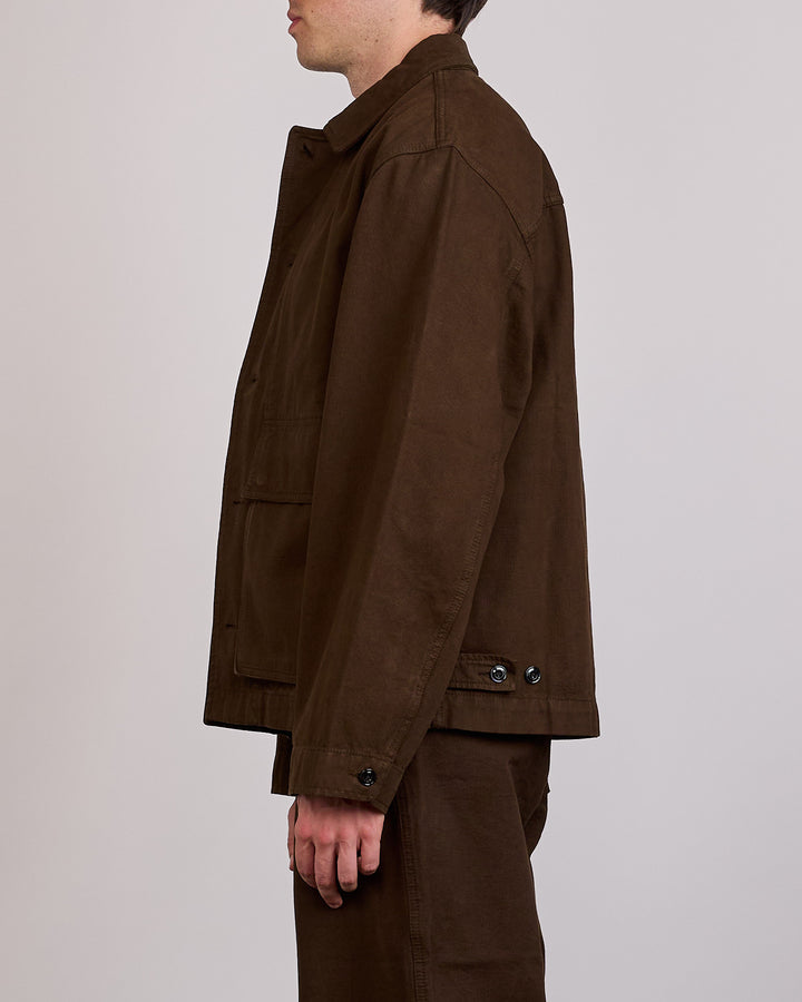 LEMAIRE Heavy Broken Twill Boxy Jacket Risretto