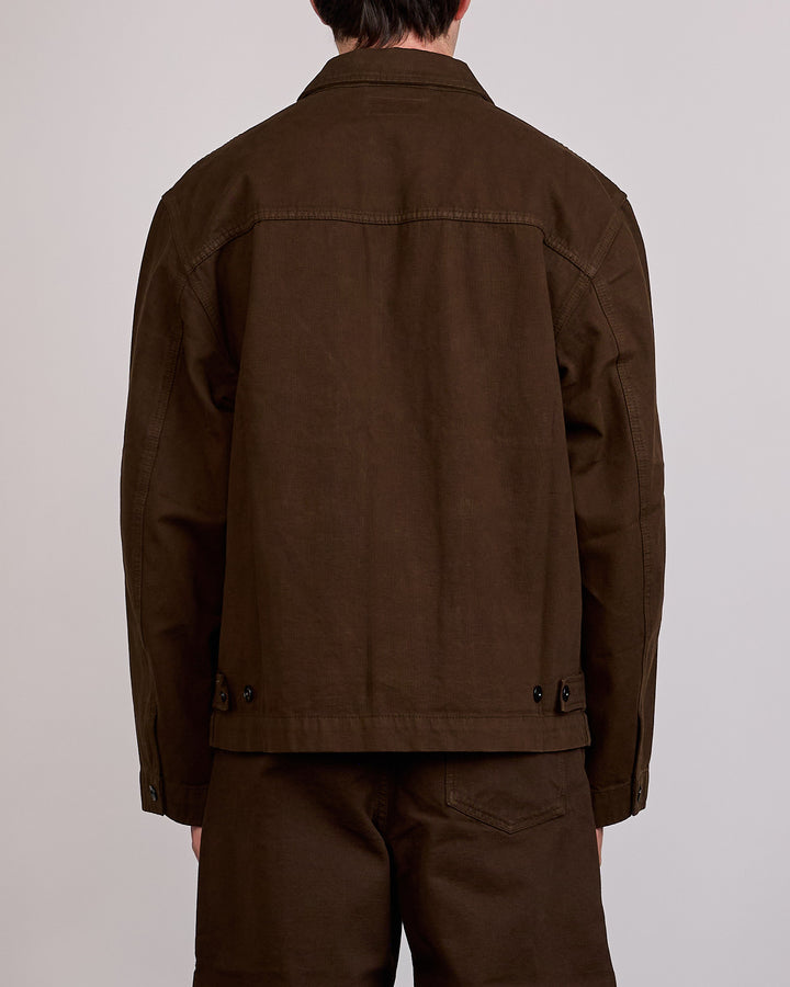 LEMAIRE Heavy Broken Twill Boxy Jacket Risretto