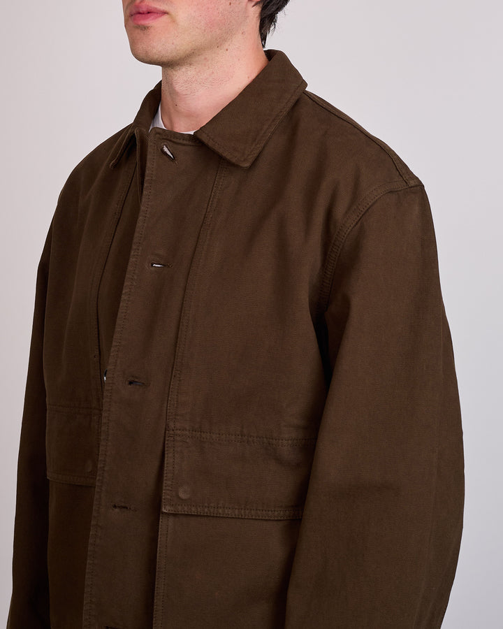 LEMAIRE Heavy Broken Twill Boxy Jacket Risretto