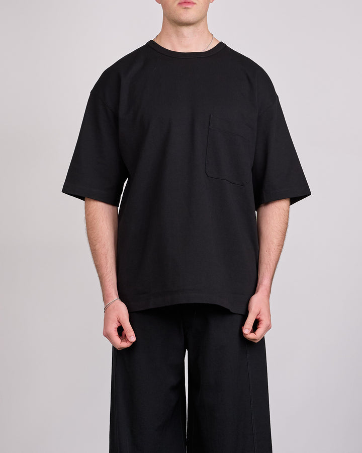 LEMAIRE Heavy Cotton Jersey Boxy T-Shirt Black