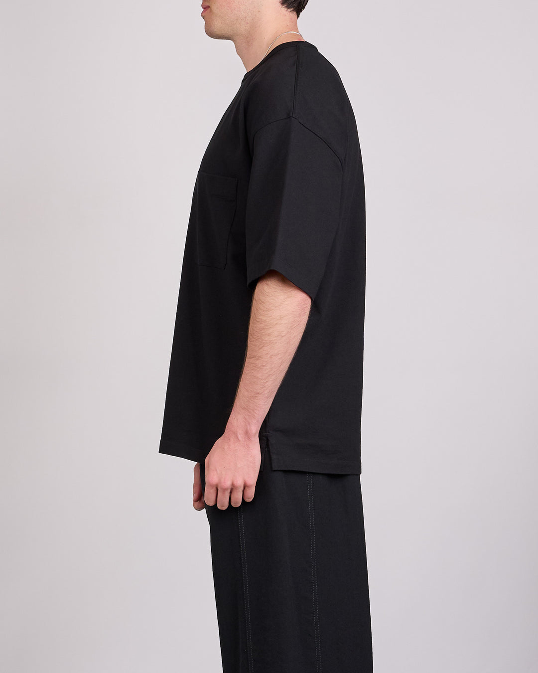 LEMAIRE Heavy Cotton Jersey Boxy T-Shirt Black