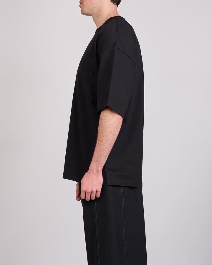 LEMAIRE Heavy Cotton Jersey Boxy T-Shirt Black