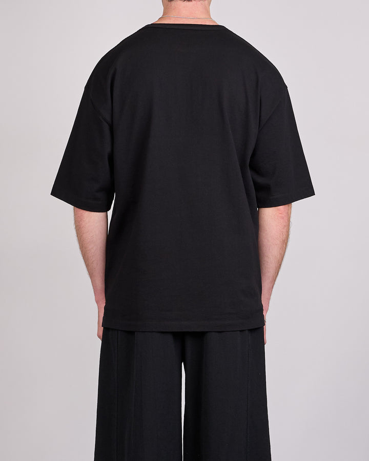 LEMAIRE Heavy Cotton Jersey Boxy T-Shirt Black