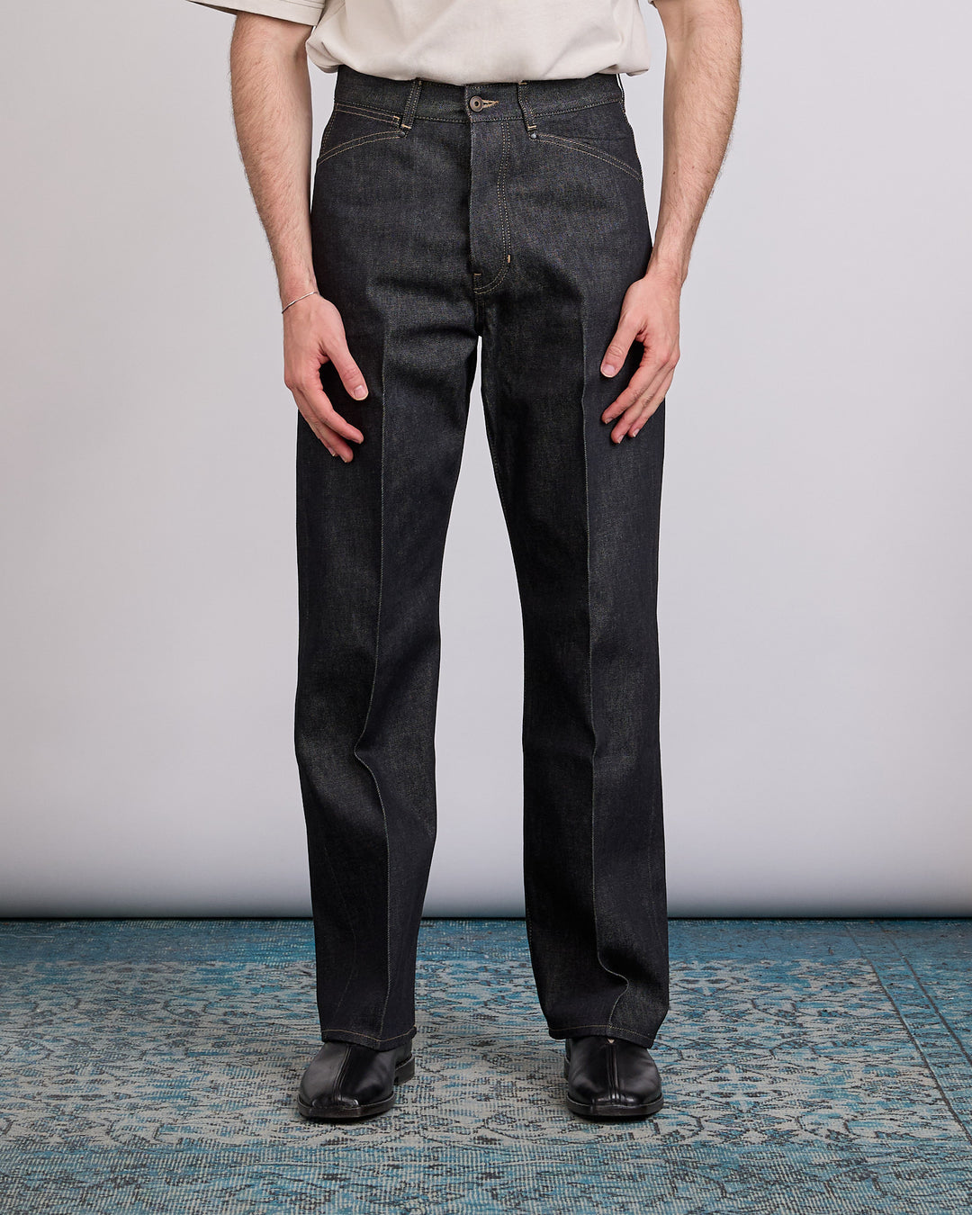 LEMAIRE Heavy Denim 5-Pocket Pant Slate