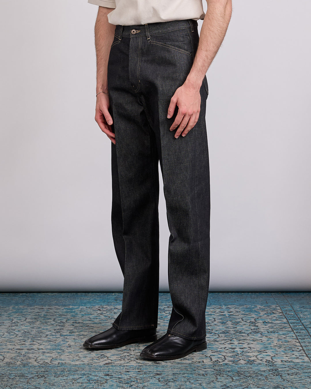 LEMAIRE Heavy Denim 5-Pocket Pant Slate