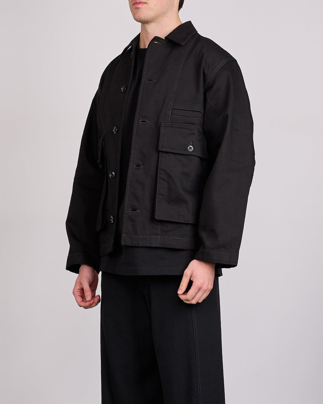 LEMAIRE Heavy Denim Boxy Jacket Black