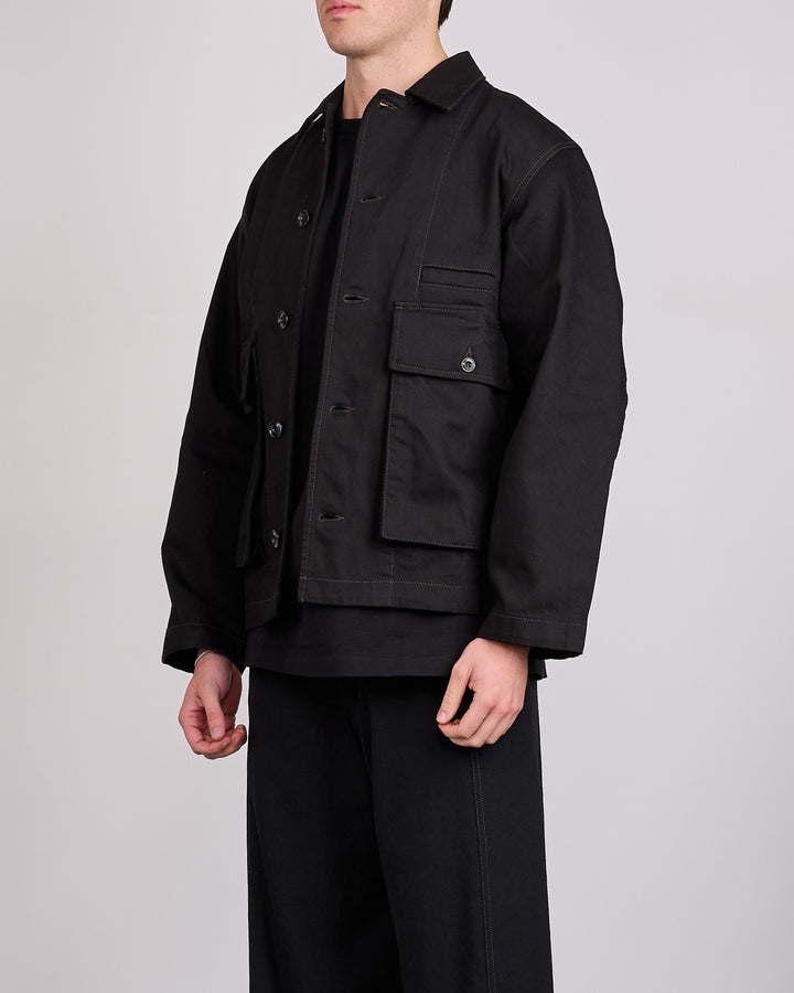 LEMAIRE Heavy Denim Boxy Jacket Black