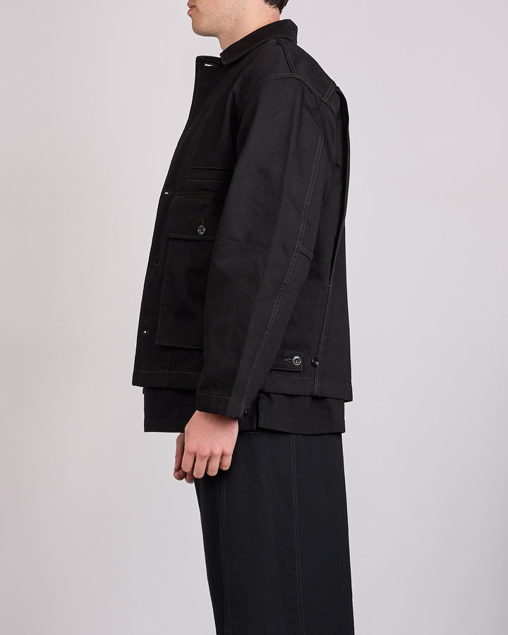 LEMAIRE Heavy Denim Boxy Jacket Black