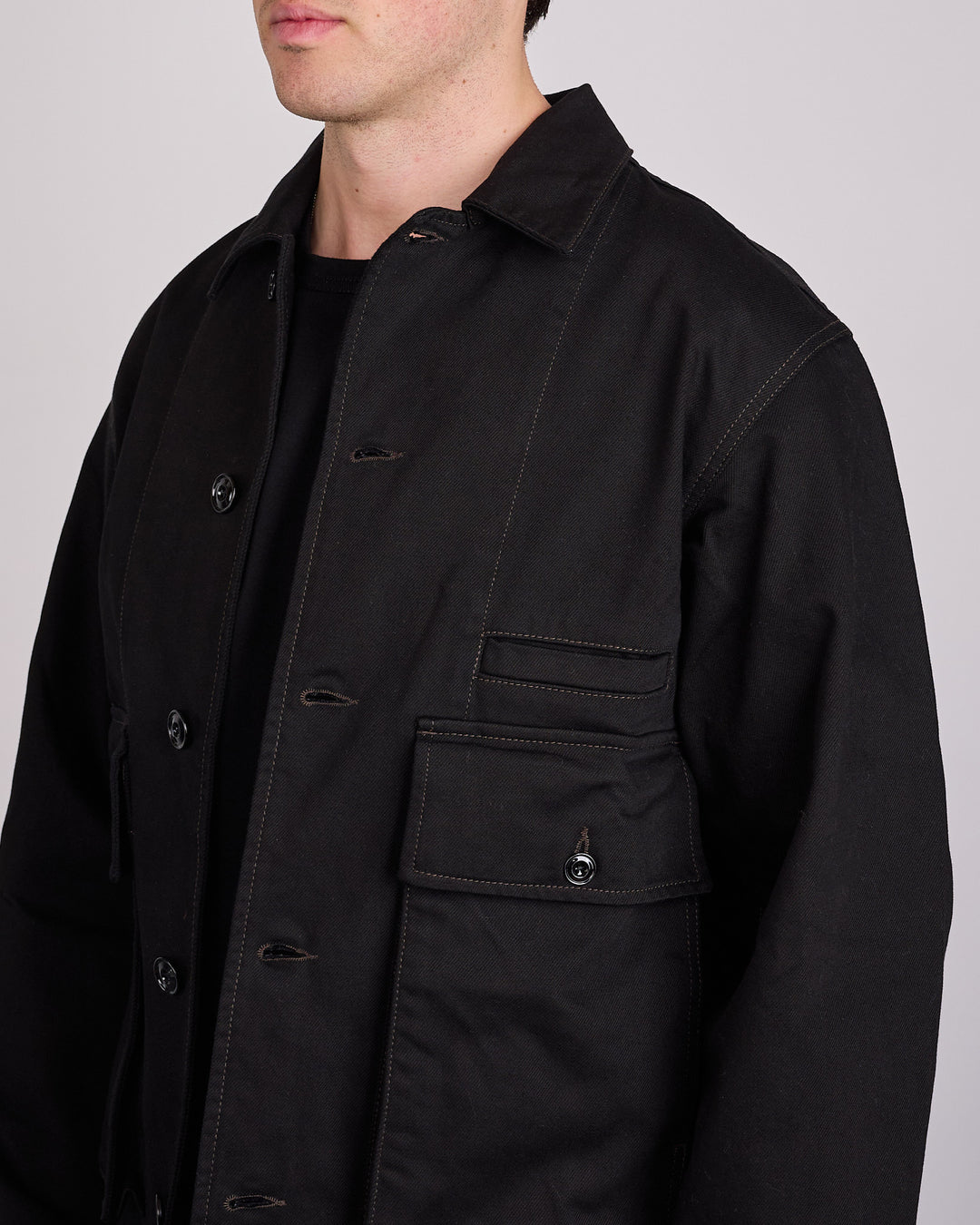 LEMAIRE Heavy Denim Boxy Jacket Black