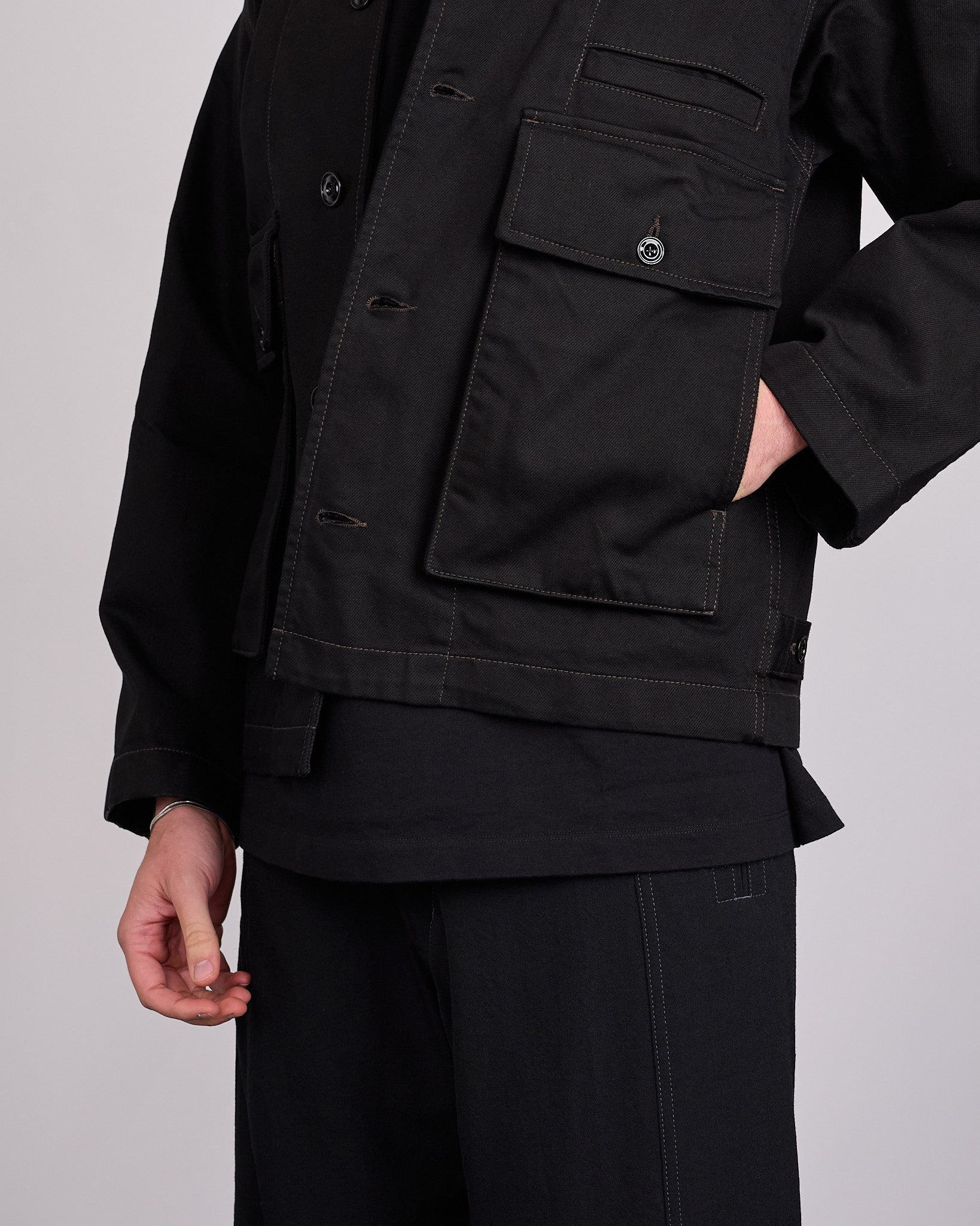 LEMAIRE Heavy Denim Boxy Jacket Black – LESS 17